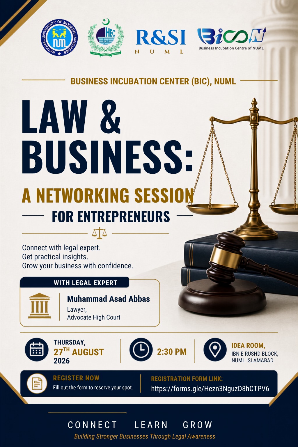 LAW & BUSINESS: A NETWORKING SESSION FOR ENTREPRENEURS